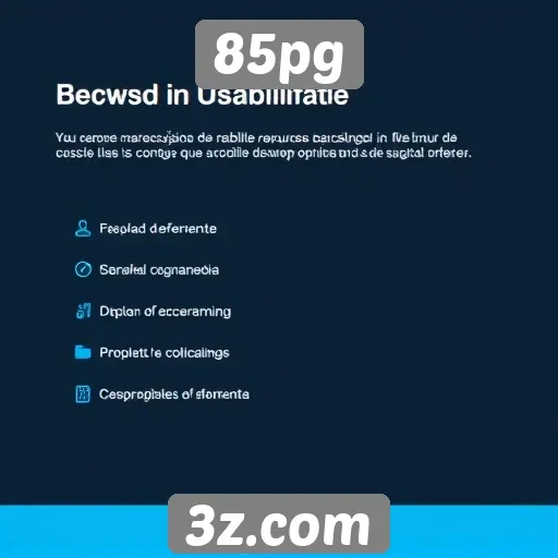 Recursos de usabilidade no 85pg